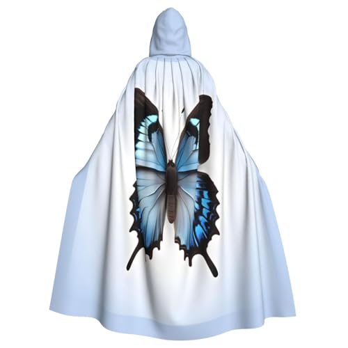 Blauer Schmetterlings-Umhang mit Kapuze für Erwachsene, stilvoller Umhang für Karneval, Motto-Partys, Cosplays, Kostüme, Partyzubehör Blauer Schmetterlings-Umhang mit Kapuze für Erwachsene, stilvoller Umhang für Karneval, Motto-Partys, Cosplays, Kostüme, Partyzubehör von SHuWeiD