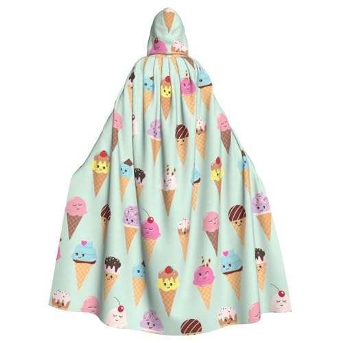Eistüten Kapuzenumhang für Erwachsene, stilvoller Umhang für Karneval, Motto-Partys, Cosplays, Kostüme, Partyzubehör Eistüten Kapuzenumhang für Erwachsene, stilvoller Umhang für Karneval, Motto-Partys, Cosplays, Kostüme, Partyzubehör von SHuWeiD