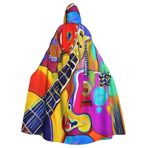 Farbiger Akustik- und Gitarren-Umhang mit Kapuze, für Erwachsene, stilvoller Umhang für Karneval, Motto-Partys, Cosplays, Kostüme, Partyzubehör Farbiger Akustik- und Gitarren-Umhang mit Kapuze, für Erwachsene, stilvoller Umhang für Karneval, Motto-Partys, Cosplays, Kostüme, Partyzubehör von SHuWeiD