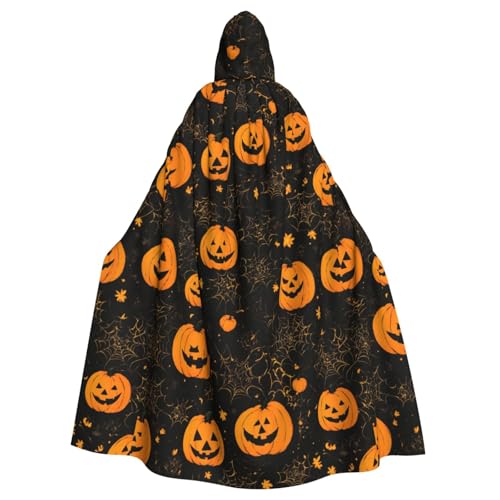 Halloween-Kürbis-Kapuzenumhang für Erwachsene, stilvoller Umhang für Karneval, Motto-Partys, Cosplays, Kostüme, Partyzubehör von SHuWeiD