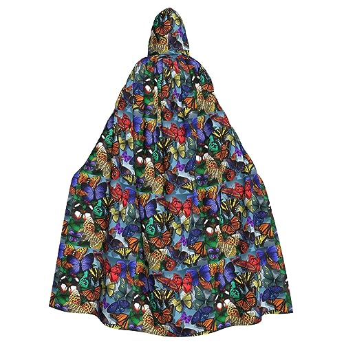 Handgezeichneter farbiger Schmetterlings-Umhang mit Kapuze für Erwachsene, stilvoller Umhang für Karneval, Mottopartys, Cosplays, Kostüme, Partyzubehör Handgezeichneter farbiger Schmetterlings-Umhang mit Kapuze für Erwachsene, stilvoller Umhang für Karneval, Mottopartys, Cosplays, Kostüme, Partyzubehör von SHuWeiD