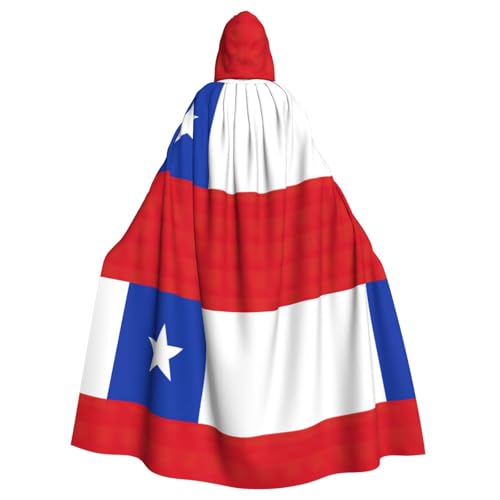 Kapuzenumhang mit Flagge von Chile, für Erwachsene, stilvoller Umhang für Karneval, Motto-Partys, Cosplays, Kostüme, Partyzubehör Kapuzenumhang mit Flagge von Chile, für Erwachsene, stilvoller Umhang für Karneval, Motto-Partys, Cosplays, Kostüme, Partyzubehör von SHuWeiD