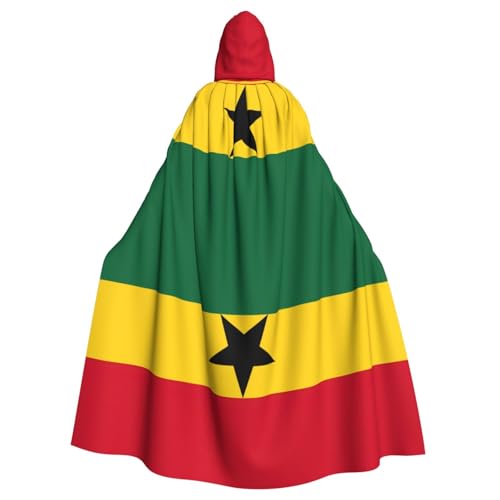Kapuzenumhang mit Flagge von Ghana, für Erwachsene, stilvoller Umhang für Karneval, Motto-Partys, Cosplays, Kostüme, Partyzubehör Kapuzenumhang mit Flagge von Ghana, für Erwachsene, stilvoller Umhang für Karneval, Motto-Partys, Cosplays, Kostüme, Partyzubehör von SHuWeiD