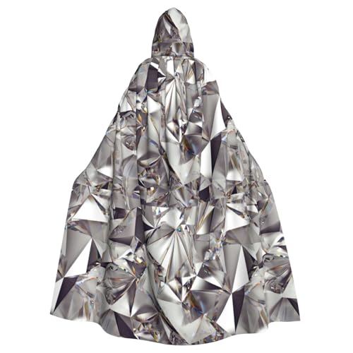 Kapuzenumhang mit Glitzer, abstraktes Diamant-Kristallmuster, für Erwachsene, stilvoller Umhang für Karneval, Motto-Partys, Cosplays, Kostüme, Partyzubehör von SHuWeiD