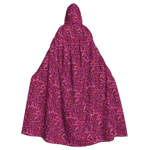 Kapuzenumhang mit Glitzermuster, für Erwachsene, stilvoller Umhang für Karneval, Motto-Partys, Cosplays, Kostüme, Partyzubehör von SHuWeiD