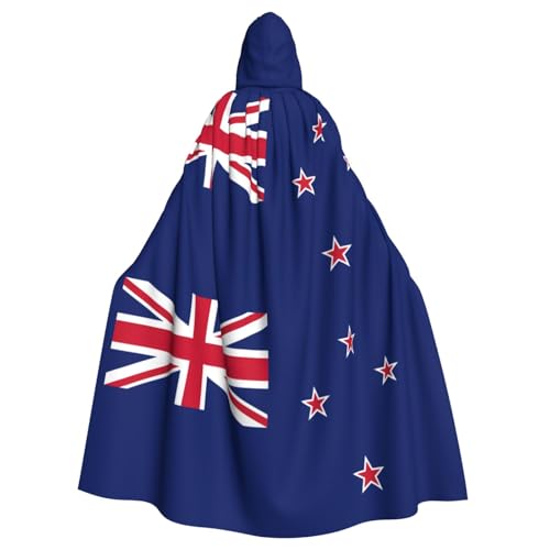 Kapuzenumhang mit Neuseeland-Flagge, für Erwachsene, stilvoller Umhang für Karneval, Motto-Partys, Cosplays, Kostüme, Partyzubehör von SHuWeiD