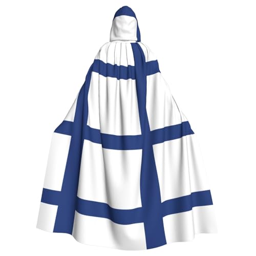 Kapuzenumhang mit finnischer Flagge, für Erwachsene, stilvoller Umhang für Karneval, Motto-Partys, Cosplays, Kostüme, Partyzubehör Kapuzenumhang mit finnischer Flagge, für Erwachsene, stilvoller Umhang für Karneval, Motto-Partys, Cosplays, Kostüme, Partyzubehör von SHuWeiD