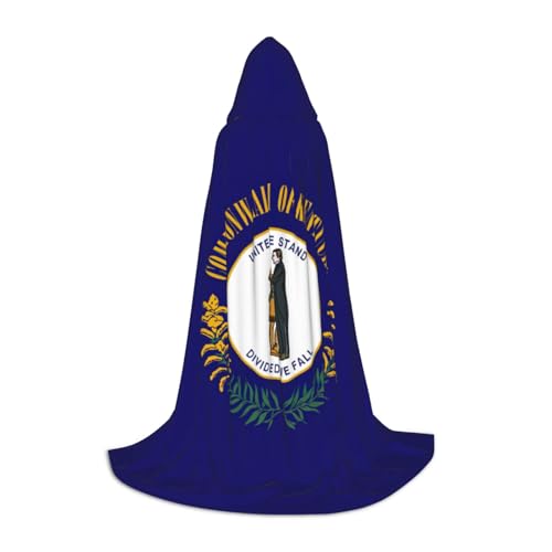 Kentucky State Flag Print Eleganter Kapuzenumhang mit bezauberndem Flair für Frauen, Cosplay und Themenpartys von SHuWeiD