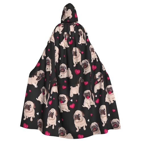 Niedlicher Mops-Kapuzenumhang für Erwachsene, stilvoller Umhang für Karneval, Motto-Partys, Cosplays, Kostüme, Partyzubehör Niedlicher Mops-Kapuzenumhang für Erwachsene, stilvoller Umhang für Karneval, Motto-Partys, Cosplays, Kostüme, Partyzubehör von SHuWeiD