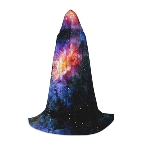 SHuWeiD Eleganter Kapuzenumhang mit Galaxie im Universum und bezauberndem Flair für Frauen, Cosplay und Mottopartys von SHuWeiD