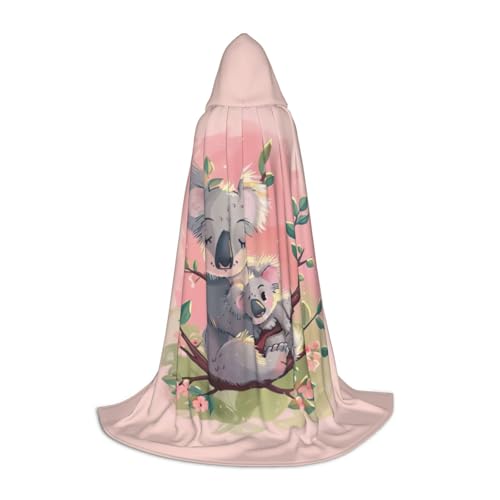 SHuWeiD Eleganter Kapuzenumhang mit Koalabär-Aufdruck und bezauberndem Flair für Frauen, Cosplay und Mottopartys von SHuWeiD