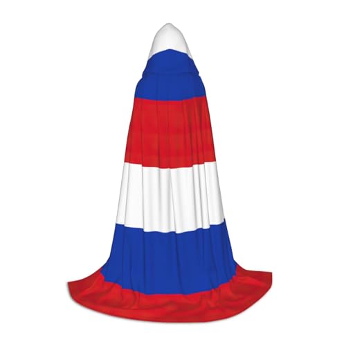 SHuWeiD Eleganter Kapuzenumhang mit russischer Flagge und bezauberndem Flair für Frauen, Cosplay und Themenpartys von SHuWeiD