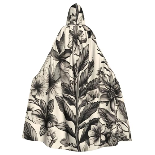 SHuWeiD Floral Herbs Botanisches Muster, neutraler Kapuzenumhang für Erwachsene, übergroßer Kapuzenumhang mit Schleife, kein Reißverschluss, lang und bequem SHuWeiD Floral Herbs Botanisches Muster, neutraler Kapuzenumhang für Erwachsene, übergroßer Kapuzenumhang mit Schleife, kein Reißverschluss, lang und bequem von SHuWeiD
