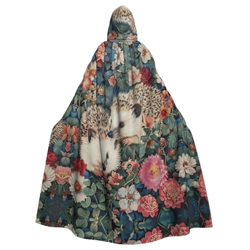 SHuWeiD Floral Igel, neutraler Kapuzenumhang für Erwachsene, übergroßer Kapuzenumhang mit Schleife, kein Reißverschluss, lang und bequem SHuWeiD Floral Igel, neutraler Kapuzenumhang für Erwachsene, übergroßer Kapuzenumhang mit Schleife, kein Reißverschluss, lang und bequem von SHuWeiD