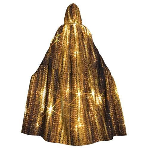 SHuWeiD Goldener Pailletten-Umhang mit Kapuze, neutraler Kapuzenumhang für Erwachsene, übergroßer Kapuzenumhang mit Schleife, kein Reißverschluss, lang und bequem SHuWeiD Goldener Pailletten-Umhang mit Kapuze, neutraler Kapuzenumhang für Erwachsene, übergroßer Kapuzenumhang mit Schleife, kein Reißverschluss, lang und bequem von SHuWeiD