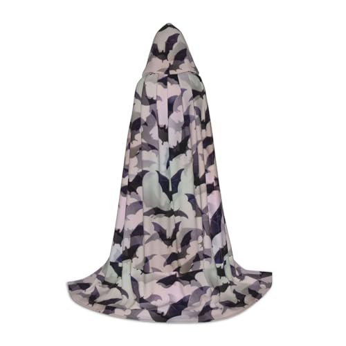 SHuWeiD Halloween-Fledermaus-Druck, eleganter Kapuzenumhang mit bezauberndem Flair für Frauen, Cosplay und Themenpartys SHuWeiD Halloween-Fledermaus-Druck, eleganter Kapuzenumhang mit bezauberndem Flair für Frauen, Cosplay und Themenpartys von SHuWeiD