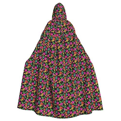 SHuWeiD Hawaiian Flower Neutral Adult Hooded Cape, Oversized Hooded Cape with Bow, No Zipper, Long and Comfortable von SHuWeiD