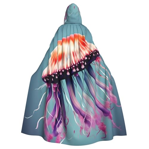 SHuWeiD Jellyfish Neutral Adult Hooded Cape, Oversized Hooded Cape with Bow, No Zipper, Long and Comfortable SHuWeiD Jellyfish Neutral Adult Hooded Cape, Oversized Hooded Cape with Bow, No Zipper, Long and Comfortable von SHuWeiD