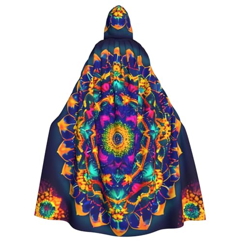 SHuWeiD Mandala-Muster, neutraler Kapuzenumhang für Erwachsene, übergroßer Kapuzenumhang mit Schleife, kein Reißverschluss, lang und bequem SHuWeiD Mandala-Muster, neutraler Kapuzenumhang für Erwachsene, übergroßer Kapuzenumhang mit Schleife, kein Reißverschluss, lang und bequem von SHuWeiD