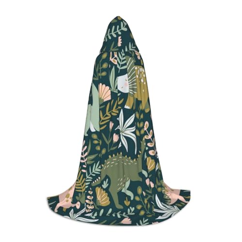 SHuWeiD Niedlicher Dinosaurier-Druck, eleganter Kapuzenumhang mit bezauberndem Flair für Frauen, Cosplay und Themenpartys SHuWeiD Niedlicher Dinosaurier-Druck, eleganter Kapuzenumhang mit bezauberndem Flair für Frauen, Cosplay und Themenpartys von SHuWeiD