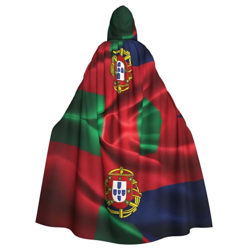 SHuWeiD Portugiesische Flagge, neutraler Kapuzenumhang für Erwachsene, übergroßer Kapuzenumhang mit Schleife, kein Reißverschluss, lang und bequem SHuWeiD Portugiesische Flagge, neutraler Kapuzenumhang für Erwachsene, übergroßer Kapuzenumhang mit Schleife, kein Reißverschluss, lang und bequem von SHuWeiD