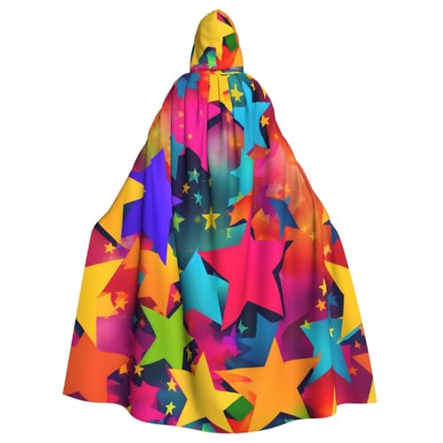 SHuWeiD Rainbow Stars Neutraler Kapuzenumhang für Erwachsene, übergroßer Kapuzenumhang mit Schleife, kein Reißverschluss, lang und bequem SHuWeiD Rainbow Stars Neutraler Kapuzenumhang für Erwachsene, übergroßer Kapuzenumhang mit Schleife, kein Reißverschluss, lang und bequem von SHuWeiD