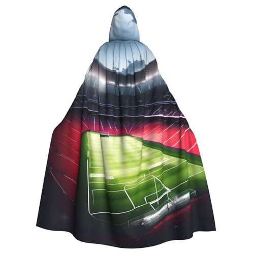 SHuWeiD Stadion Fußball Satdium Field Light Night Neutral Erwachsene Kapuzenumhang Übergroßer Kapuzenumhang mit Schleife, ohne Reißverschluss, lang und bequem von SHuWeiD