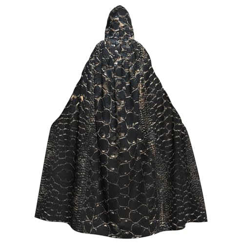 Schlangenhaut-Umhang mit Kapuze für Erwachsene, stilvoller Umhang für Karneval, Mottopartys, Cosplays, Kostümparty-Zubehör von SHuWeiD