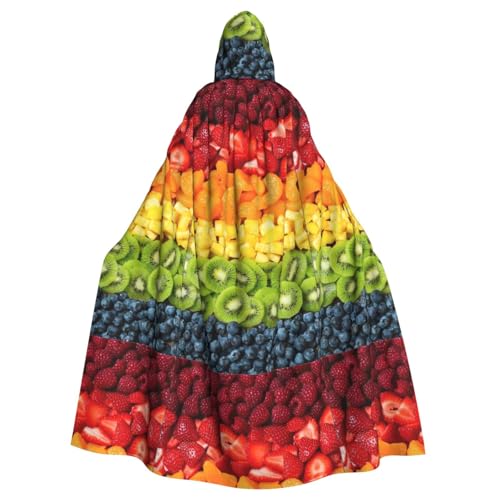 Umhang mit Kapuze in Regenbogenfarben, für Erwachsene, stilvoll, für Karneval, Motto-Partys, Cosplay, Kostüm, Partyzubehör von SHuWeiD