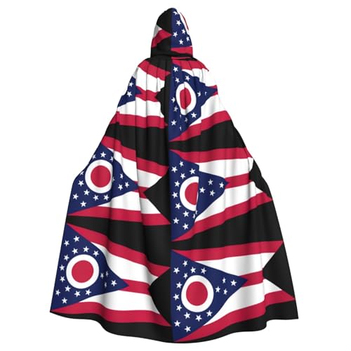 Umhang mit Kapuze und Flagge von Ohio für Erwachsene, stilvoller Umhang für Karneval, Motto-Partys, Cosplays, Kostüme, Partyzubehör Umhang mit Kapuze und Flagge von Ohio für Erwachsene, stilvoller Umhang für Karneval, Motto-Partys, Cosplays, Kostüme, Partyzubehör von SHuWeiD