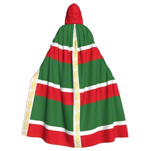 Umhang mit der Flagge der Tschetschenischen Republik mit Kapuze, für Erwachsene, stilvoller Umhang für Karneval, Mottopartys, Cosplays, Kostüme, Partyzubehör von SHuWeiD