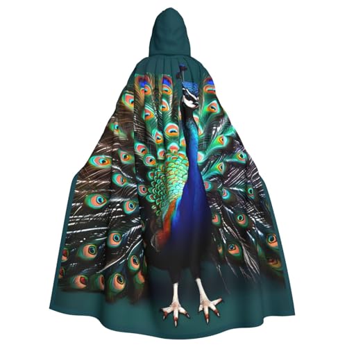 Wunderschöner Pfauen-Kapuzenumhang für Erwachsene, stilvoller Umhang für Karneval, Mottopartys, Cosplays, Kostüme, Partyzubehör Wunderschöner Pfauen-Kapuzenumhang für Erwachsene, stilvoller Umhang für Karneval, Mottopartys, Cosplays, Kostüme, Partyzubehör von SHuWeiD