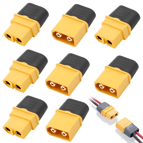 SI SEN 4 Paar XT60 Stecker Adapter, XT60 Männlich Weiblich Stecker Buchse mit Mantelgehäuse, XT60H Steckverbinder für RC-Modelle, Solaranwendungen und mehr SI SEN 4 Paar XT60 Stecker Adapter, XT60 Männlich Weiblich Stecker Buchse mit Mantelgehäuse, XT60H Steckverbinder für RC-Modelle, Solaranwendungen und mehr von SI SEN