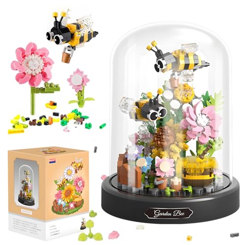 SI SEN Biene Blumen Bausteine Set, 588 Stück Micro Mini Baustein Set, mit Staubdichter Kuppel und Sockel, Geburtstagsgeschenk Geschenk für Mädchen ab 6 Jahren und Erwachsene SI SEN Biene Blumen Bausteine Set, 588 Stück Micro Mini Baustein Set, mit Staubdichter Kuppel und Sockel, Geburtstagsgeschenk Geschenk für Mädchen ab 6 Jahren und Erwachsene von SI SEN