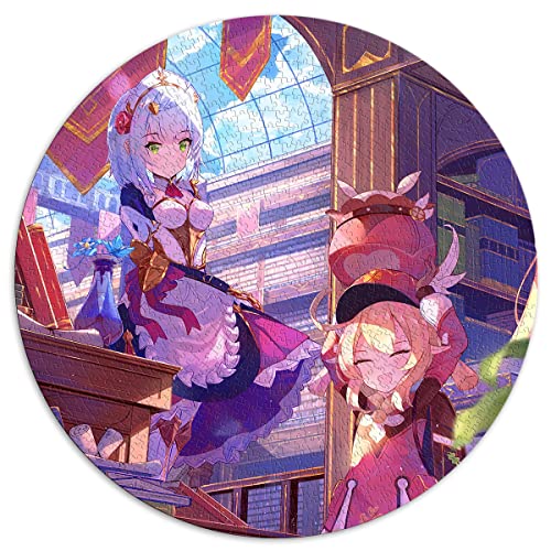 1000 Teile Puzzlespiel Genshin Impact Noclle Runde Puzzles, für Erwachsene und Kinder ab 12 Jahren Papppuzzles Lustige Puzzlespiele Größe: 67,5 x 67,5 cm 1000 Teile Puzzlespiel Genshin Impact Noclle Runde Puzzles, für Erwachsene und Kinder ab 12 Jahren Papppuzzles Lustige Puzzlespiele Größe: 67,5 x 67,5 cm von SIBREA