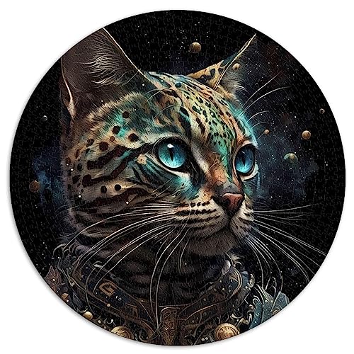1000-teilige Puzzles, Bengalkatze, runde Puzzles für Erwachsene und Kinder ab 12 Jahren, Papppuzzles, Heimdekoration, Größe: 67,5 x 67,5 1000-teilige Puzzles, Bengalkatze, runde Puzzles für Erwachsene und Kinder ab 12 Jahren, Papppuzzles, Heimdekoration, Größe: 67,5 x 67,5 von SIBREA