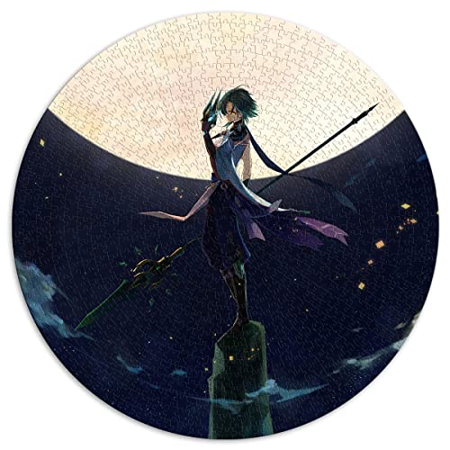 1000-teiliges Puzzle „Genshin Impact Xiao“, kreisförmige Puzzles für Erwachsene und Kinder, Papppuzzles, tolles Geschenk für Erwachsene, Größe: 67,5 x 67,5 cm 1000-teiliges Puzzle „Genshin Impact Xiao“, kreisförmige Puzzles für Erwachsene und Kinder, Papppuzzles, tolles Geschenk für Erwachsene, Größe: 67,5 x 67,5 cm von SIBREA