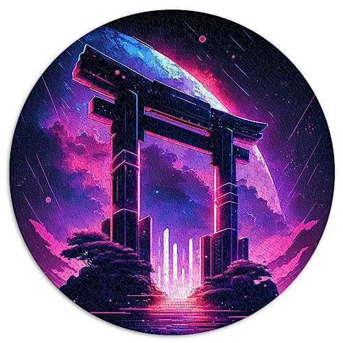 1000-teiliges Puzzle „Tor zum Kosmos“, runde Puzzles für Erwachsene und Kinder ab 12 Jahren, Papppuzzles, Heimdekoration, Größe: 67,5 x 67,5 von SIBREA