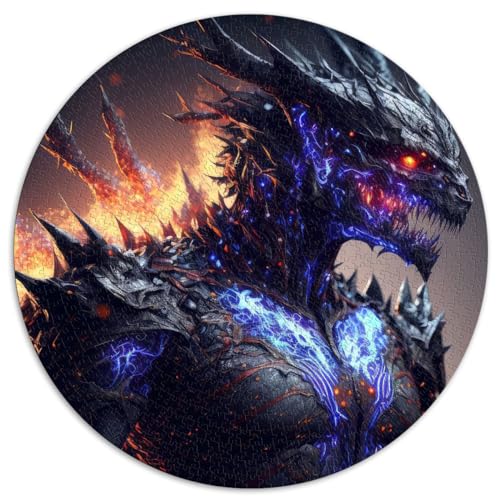 Circular 1000 Piece Jigsaw Puzzle for Adults and Kids Age Dragon demon lords Creative Round Jigsaw Puzzles for Adults and Kids Age 12 Years Up Cardboard puzzles Educational Game for Adult Child von SIBREA