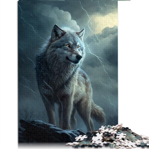 Erwachsene und Kinder Puzzle Wolf 1000 Teile Puzzle für Erwachsene und Kinder ab 12 Jahren PapppuzzlesRelax-Puzzlespiele Größe: 26 x 38 cm von SIBREA