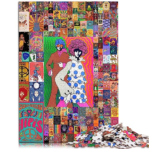 Puzzle-Geschenk, Bunte Kunst, 1000-teiliges Puzzle für Erwachsene und Kinder ab 12 Jahren, Papppuzzles, lustige Familienspiele, Größe: 26 x 38 cm Puzzle-Geschenk, Bunte Kunst, 1000-teiliges Puzzle für Erwachsene und Kinder ab 12 Jahren, Papppuzzles, lustige Familienspiele, Größe: 26 x 38 cm von SIBREA