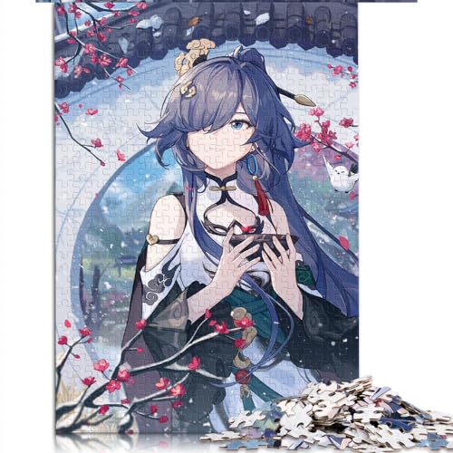 Puzzle Houkai Gakuen Fu Hua, 1000-teiliges Puzzle für Erwachsene und Kinder ab 12 Jahren, Papppuzzle, einzigartiges Herausforderungsspiel, Größe: 26 x 38 cm von SIBREA