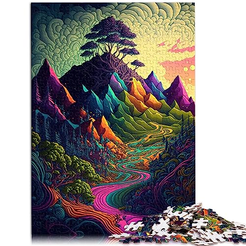 Puzzle Psychedelic 1000 Teile Puzzlespiel Geeignet für Kinder ab 12 Jahren Papppuzzles Challenge Family Größe: 26 x 38 cm von SIBREA