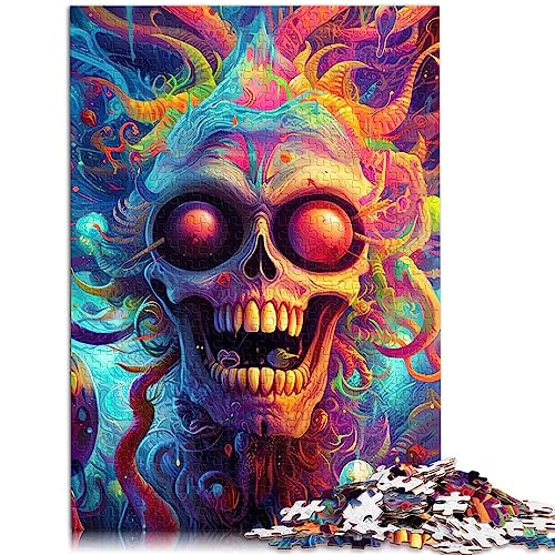Puzzle Trippy Psychedelic Skull für Erwachsene, 1000 Teile, für Erwachsene, Familien-Papppuzzles, Lernspiel, Größe: 26 x 38 cm Puzzle Trippy Psychedelic Skull für Erwachsene, 1000 Teile, für Erwachsene, Familien-Papppuzzles, Lernspiel, Größe: 26 x 38 cm von SIBREA