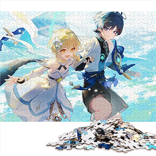 Puzzle für Erwachsene, 1000-teiliges Puzzle, Genshin Impact Wanderer, Holzpuzzle für Erwachsene und Kinder ab 12 Jahren, für Erwachsene, Puzzle-Geschenke, Größe: 50 x 75 cm von SIBREA