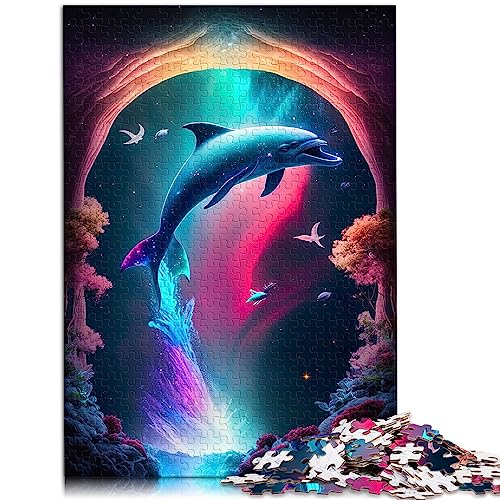SIBREA Puzzle für Erwachsene und Teenager, Fantasy-Delfin, 1000 Teile, Karton, Jigsaw, Puzzle, 1 Set, 1000 Teile, 1000 Stück, 26 x 38 cm, Ab 12 Jahren von SIBREA