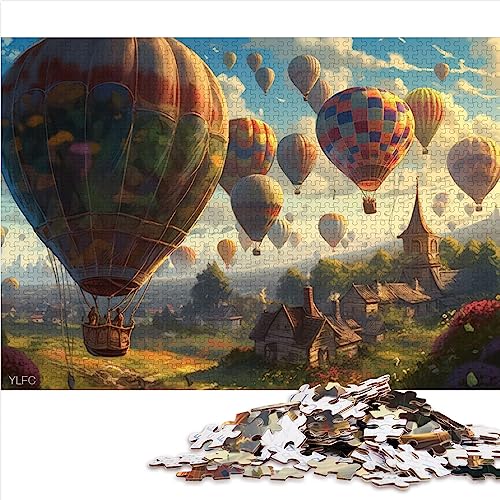 Puzzle für Erwachsene, Heißluftballons, 1000 Teile, Puzzle für Erwachsene, Holzpuzzle für Erwachsene und Kinder, herausfordernde Puzzles für Erwachsene, Größe: 50x75 cm von SIBREA