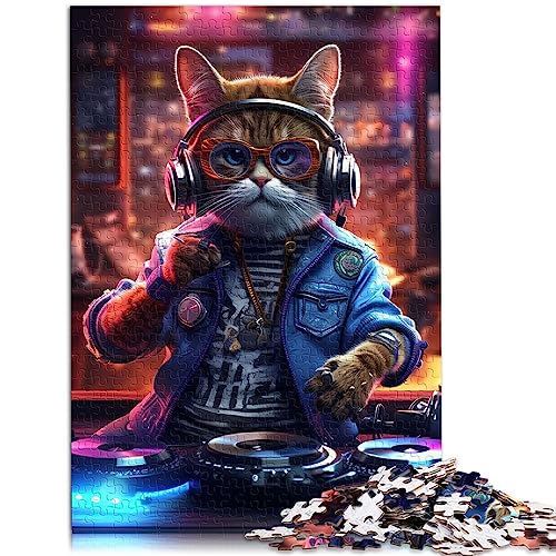 Puzzle für Erwachsene, Katze, DJ, 1000 Teile, geeignet für Erwachsene und Kinder ab 12 Jahren, Papppuzzle, Geschenke für Freunde und Familie, Größe: 26 x 38 cm Puzzle für Erwachsene, Katze, DJ, 1000 Teile, geeignet für Erwachsene und Kinder ab 12 Jahren, Papppuzzle, Geschenke für Freunde und Familie, Größe: 26 x 38 cm von SIBREA
