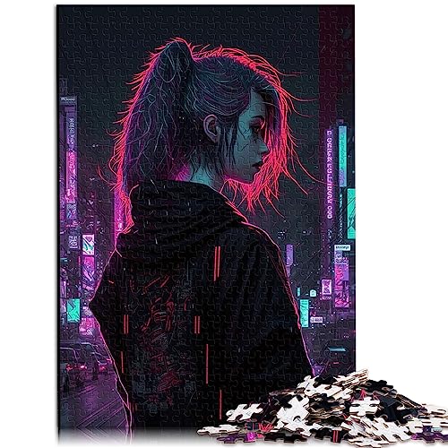 Puzzle für Erwachsene, Neon-Mädchen, 1000-teiliges Puzzle für Erwachsene und Kinder, Papppuzzle, Spiele, Spielzeug, Geschenk, Größe: 26 x 38 cm Puzzle für Erwachsene, Neon-Mädchen, 1000-teiliges Puzzle für Erwachsene und Kinder, Papppuzzle, Spiele, Spielzeug, Geschenk, Größe: 26 x 38 cm von SIBREA