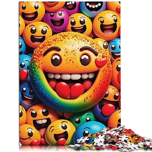 Puzzle für Erwachsene, Smiley-Gesicht, Puzzle für Erwachsene, 1000-teiliges Holzpuzzle für Erwachsene und Kinder ab 12 Jahren, Heimdekoration, Größe: 50x75 cm Puzzle für Erwachsene, Smiley-Gesicht, Puzzle für Erwachsene, 1000-teiliges Holzpuzzle für Erwachsene und Kinder ab 12 Jahren, Heimdekoration, Größe: 50x75 cm von SIBREA